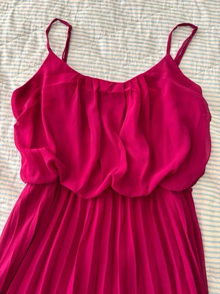 Vestido largo fucsia