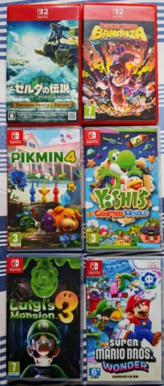 Lote 6 Juegos Nintendo Switch: Zelda, Mario, Pikmi