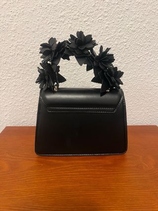 Bolso Zara Negro Flores