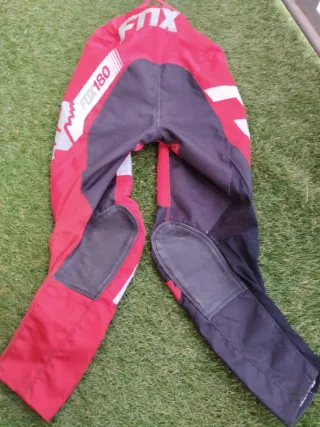 Pantalón Fox Motocross Enduro Negro Rojo