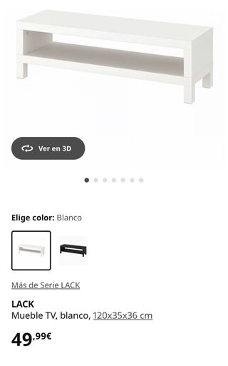 Mueble TV LACK Blanco IKEA