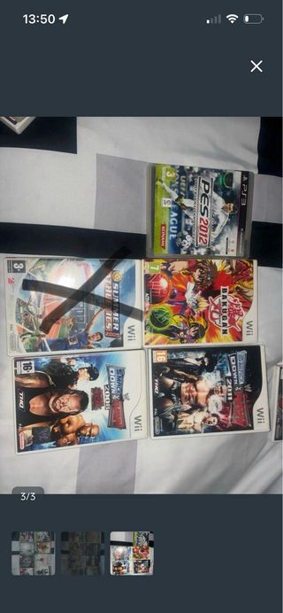 Lote Videojuegos PS3, Xbox One, Wii cada uno 5€