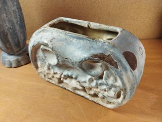 Floreira e Jarra em Ferro Fundido Antigo