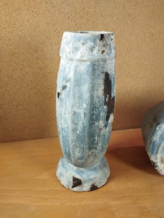 Floreira e Jarra em Ferro Fundido Antigo