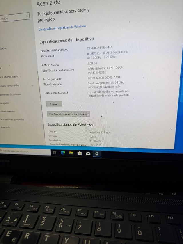 Portatil toshiba satellite pro