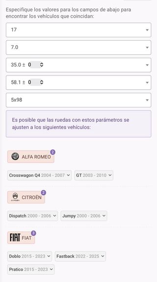 Llantas 17” Alfa Romeo 5x98