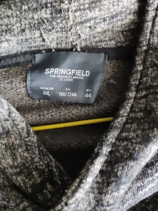 Sudadera Springfield Gris y Negra Talla XXL