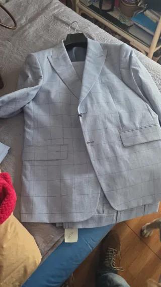 Traje de chaqueta hombre a cuadros sin estrenar