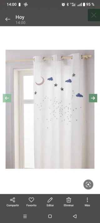 Cortina infantil estrellas Vertbaudet