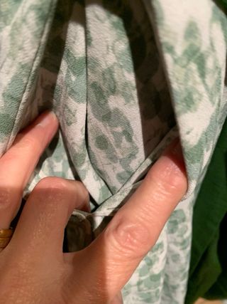 Vestido verde y blanco talla única