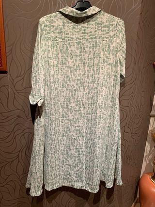 Vestido verde y blanco talla única