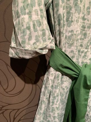 Vestido verde y blanco talla única