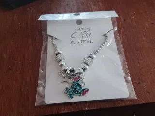 Pulseira S. Steel com Charm Stitch