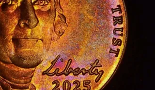 MONEDA FIVE CENTS.2025D.TONO RAINBOW.PRECIOSA.