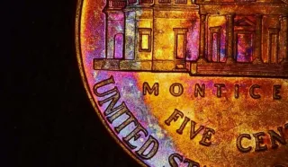 MONEDA FIVE CENTS.2025D.TONO RAINBOW.PRECIOSA.