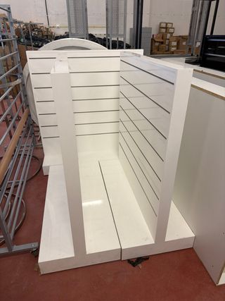 Estantería góndola blanca brillo