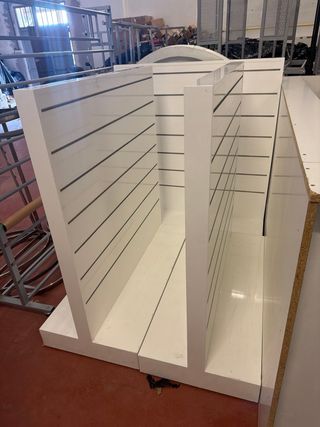 Estantería góndola blanca brillo