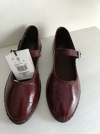 Zapatos Mary Jane Marrones Talla 38