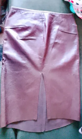 Gonna pelle marrone anni '80 Toy G.