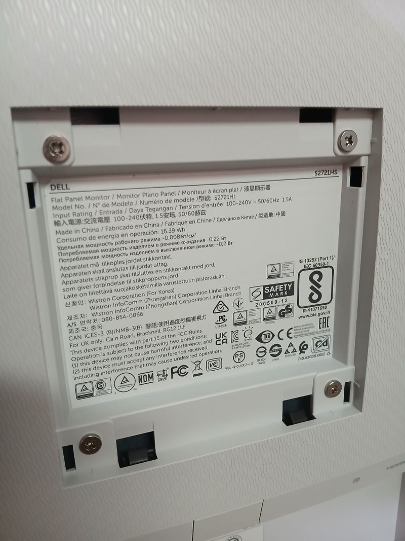 Monitor Dell S2721HS 27" - Blanco afbeelding 6