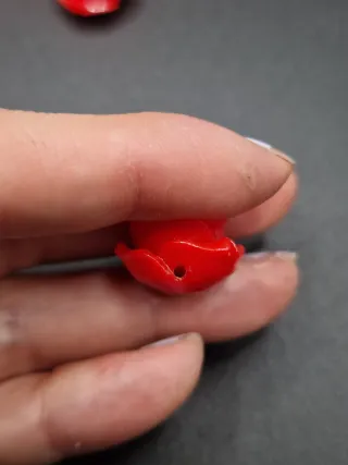 Roselline rosse in resina