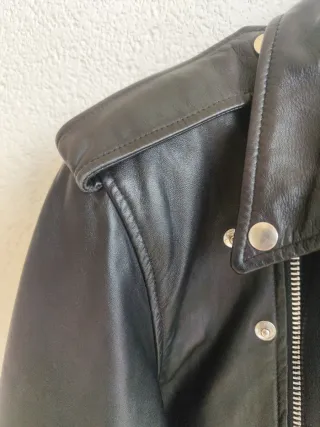 Chaqueta de cuero Giuseppe Milano Negra