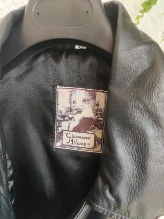 Chaqueta de cuero Giuseppe Milano Negra