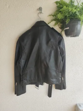 Chaqueta de cuero Giuseppe Milano Negra