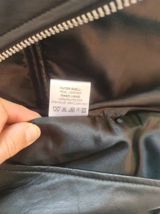 Chaqueta de cuero Giuseppe Milano Negra