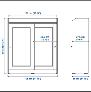 Vitrina Hauga IKEA Blanca