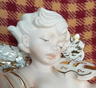 Figuras de porcelana ángel músico y Cisne lladro