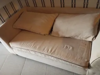 Sofá Cama Beige Tela