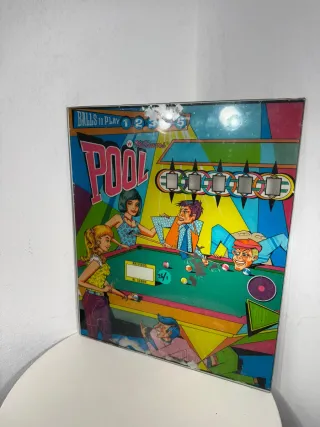 Quadro Vetro Flipper Williams Pool Anni 50