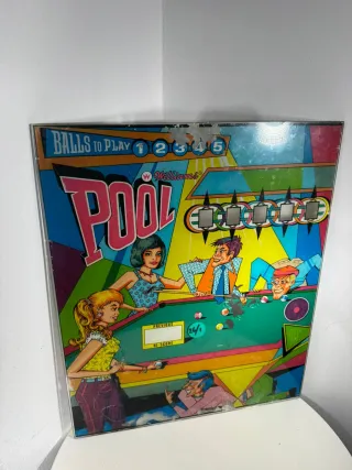 Quadro Vetro Flipper Williams Pool Anni 50