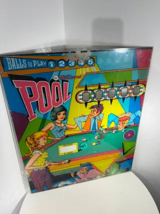 Quadro Vetro Flipper Williams Pool Anni 50