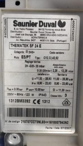 RICAMBI / PARTI DI RICAMBIO SAUNIER THEMA TEK SF24 E