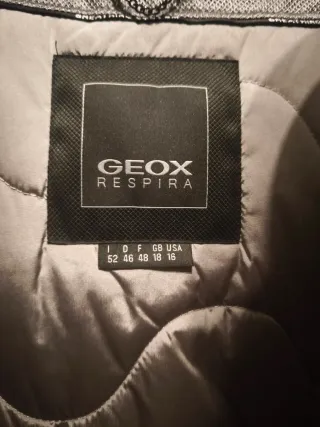 Abrigo Geox Negro con Capucha y Pelo