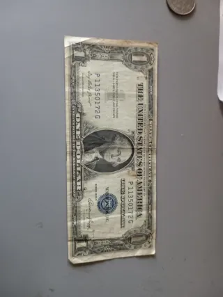 Dollaro USA timbro blu