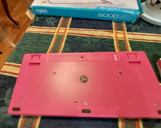 Teclado y Ratón Inalámbrico Blanco/Rosa