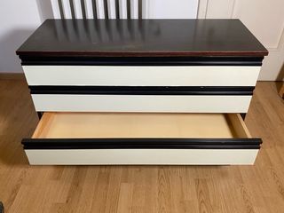 Cassettiera vintage bicolore 4 cassetti