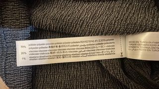 Top Zara cuello barco gris talla S