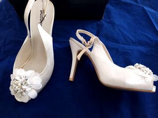 Zapatos de Novia Beige/Blanco Tallas Varias