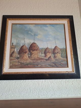 Cuadro Óleo Paisaje Heno