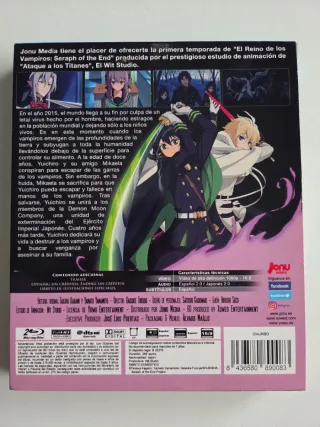 Seraph of the End El Reino de los Vampiros Blu-ray