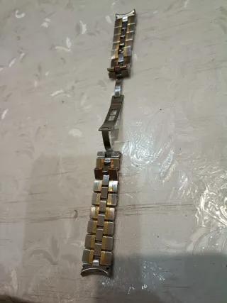 Cinturino Lorenz Acciaio e Oro 750