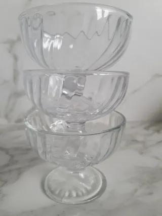 Copas de postre de cristal