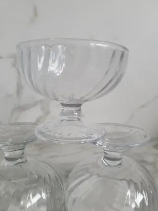 Copas de postre de cristal