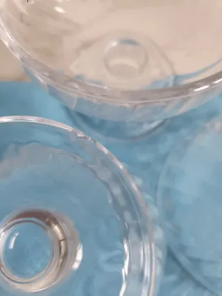 Copas de postre de cristal