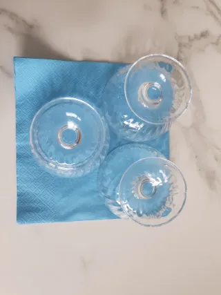 Copas de postre de cristal