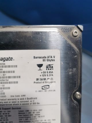 Lote 3 discos duros internos SEAGATE 500, 250 y 80 GB